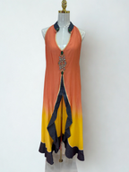 PANNA'S PANTRY ORANGE SLEEVELESS DRESS
