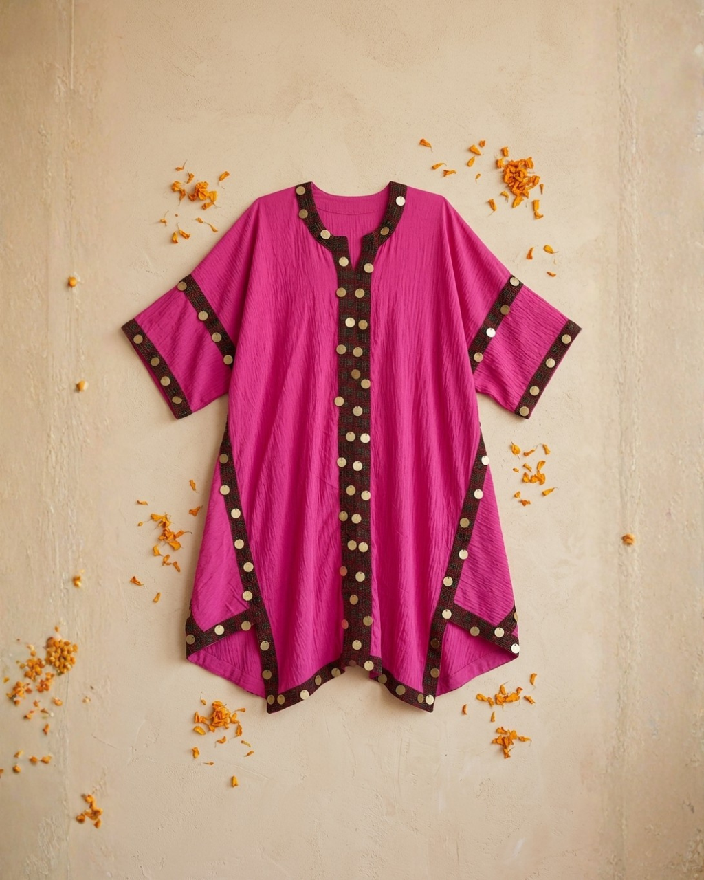 PANNA'S PANTRY PINK COIN KAFTAN