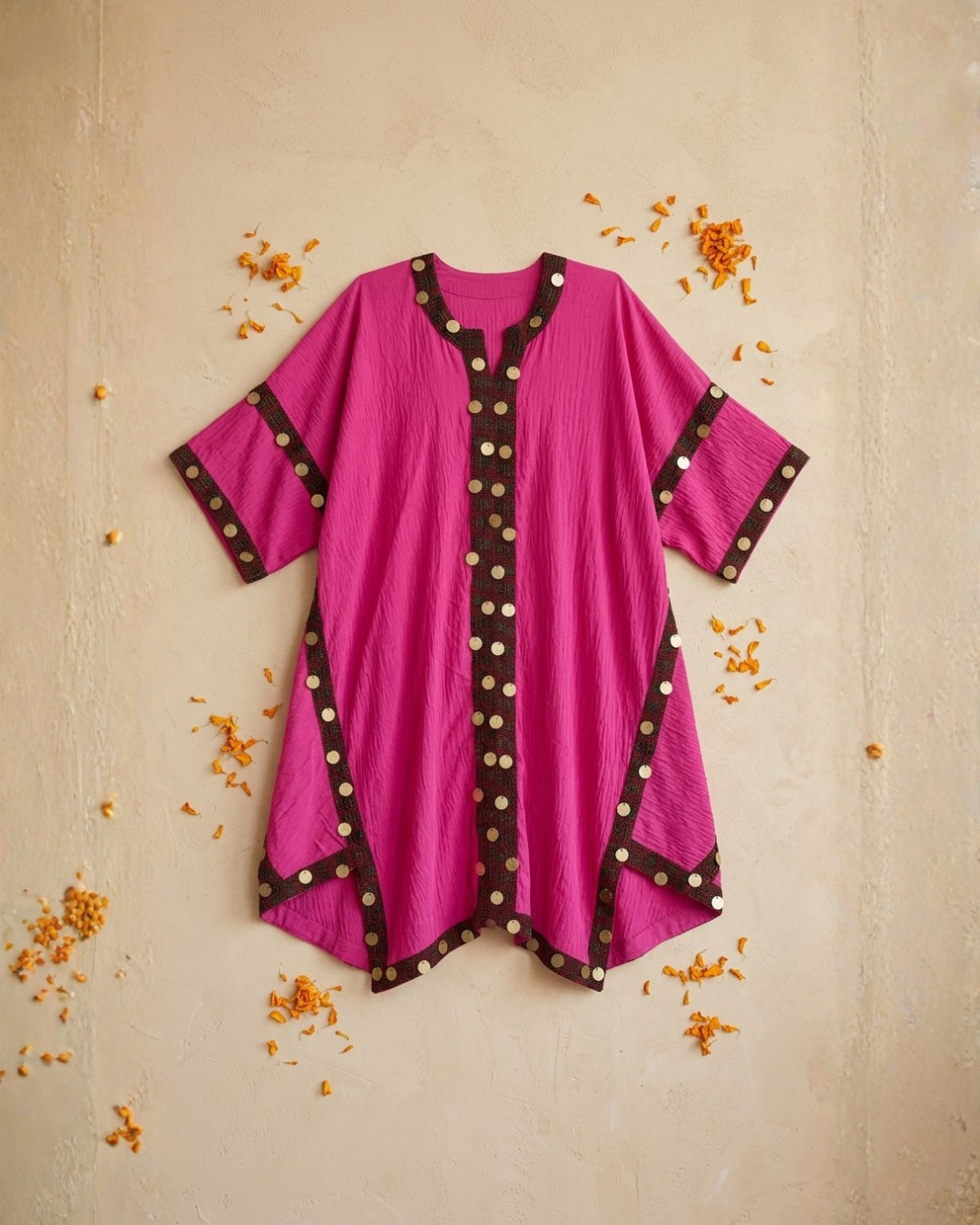 PANNA'S PANTRY PINK COIN KAFTAN