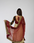 SABYASACHI RED AND GOLD ANARKALI