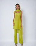 *PANNA'S PANTRY LIME GREEN KURTI