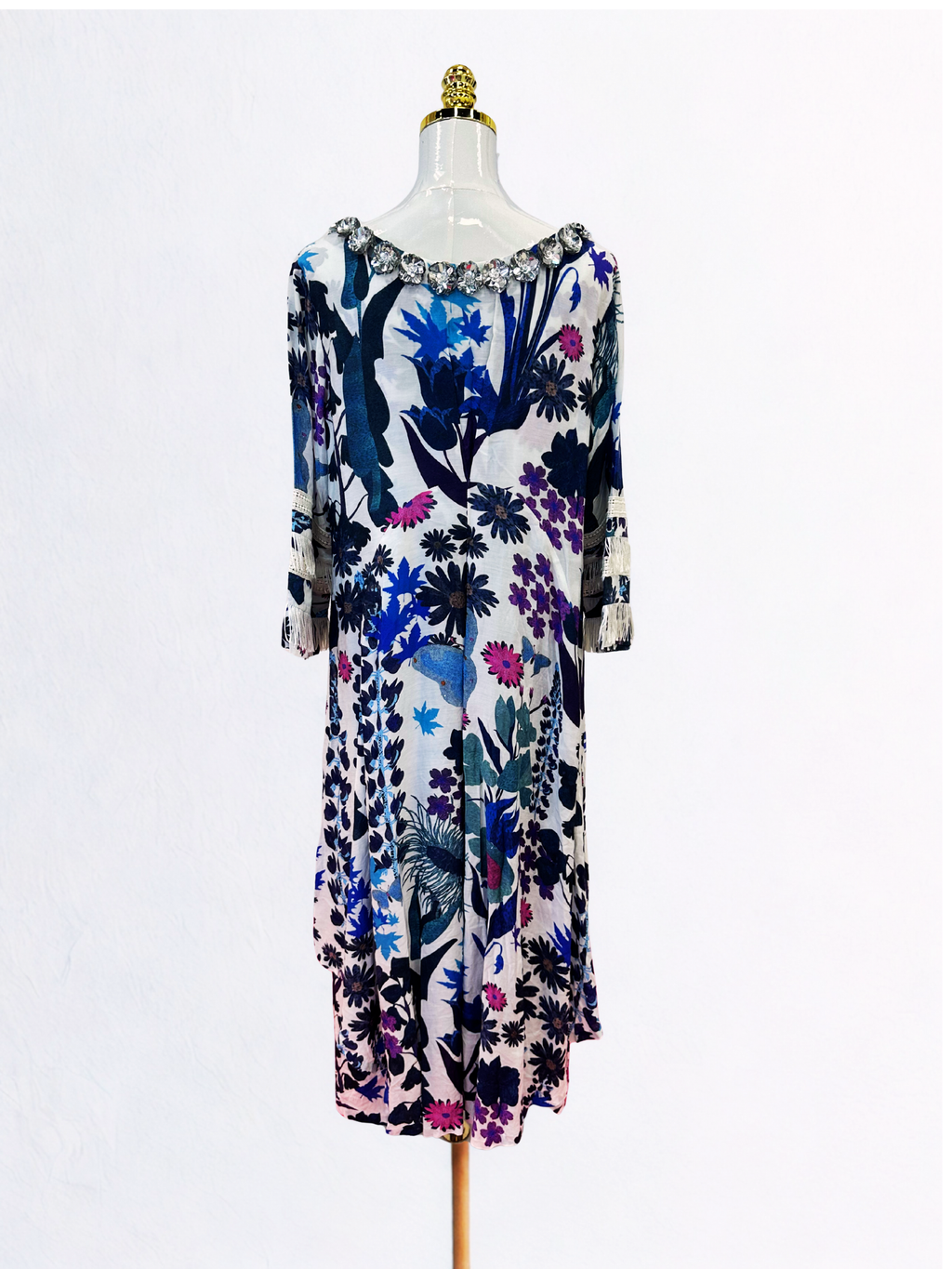 MANISH MALHOLTRA FLORAL ILLUSION DRESS