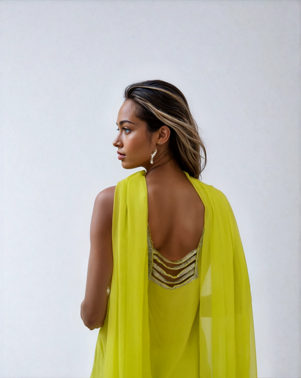 *PANNA'S PANTRY LIME GREEN KURTI