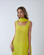 PANNA'S PANTRY LIME GREEN KURTI