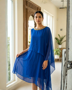 RAHUL N ANOUSHKA SARI DRAPED FUSION MINI DRESS
