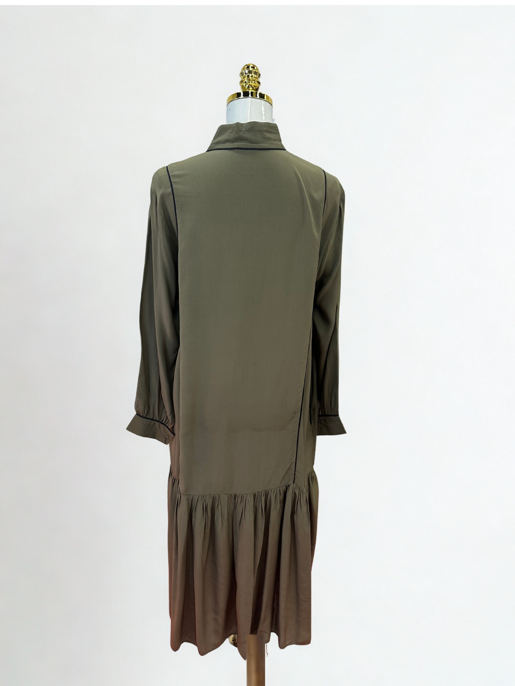 *BRAND Long Olive Green Dress