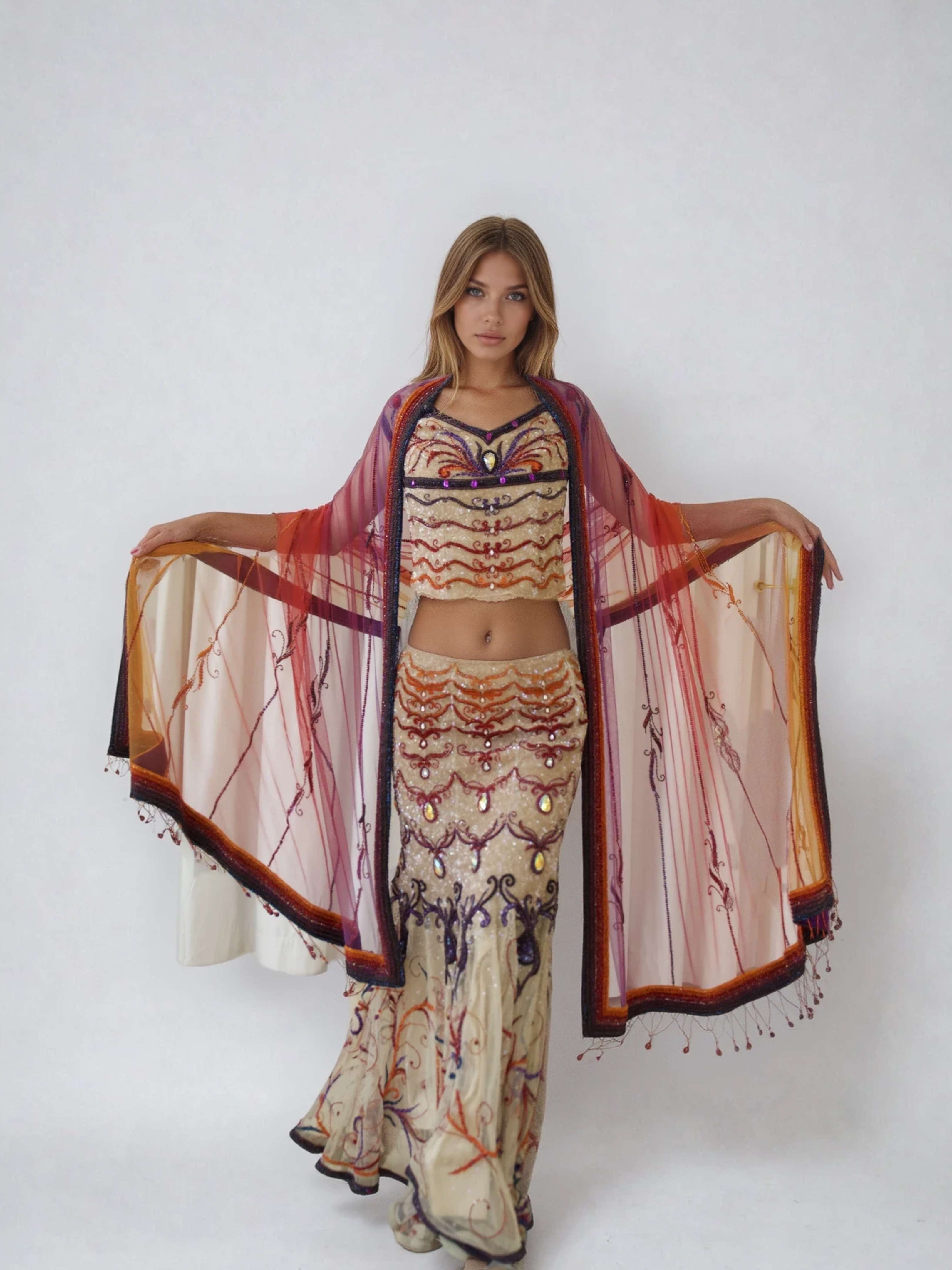 RAAKESH AGARVWAL MULTICOLOR LEHENGA