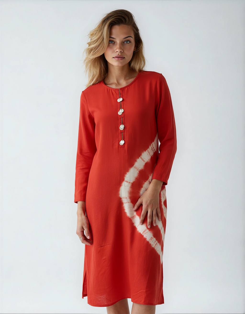 PANNA'S PANTRY RED LONG KURTA
