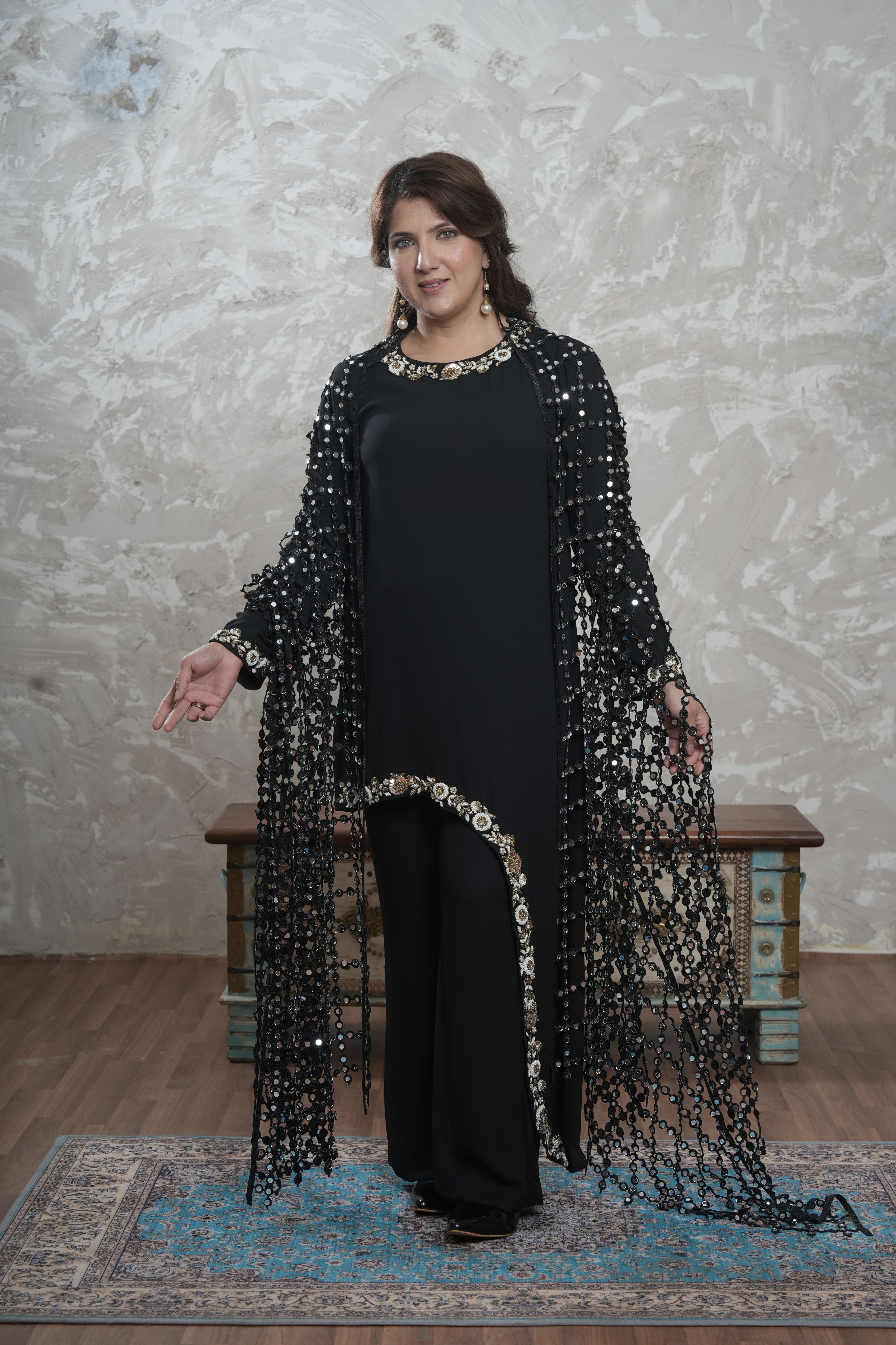 PANNA'S PANTRY CHOUKRA MIRROR JAAL DUPATTA