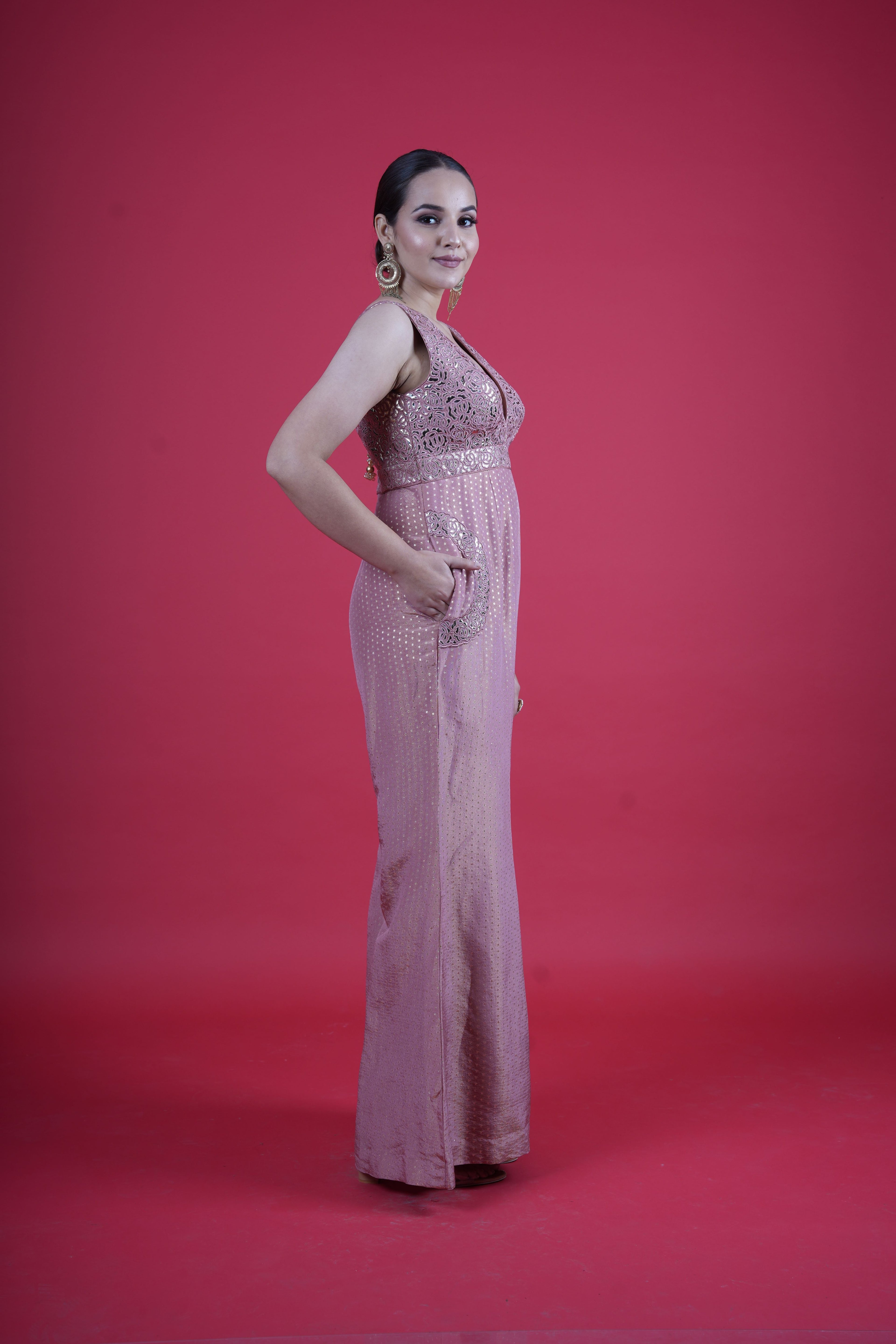 CHAMEE AND MAUVE PINK JUMPSUIT